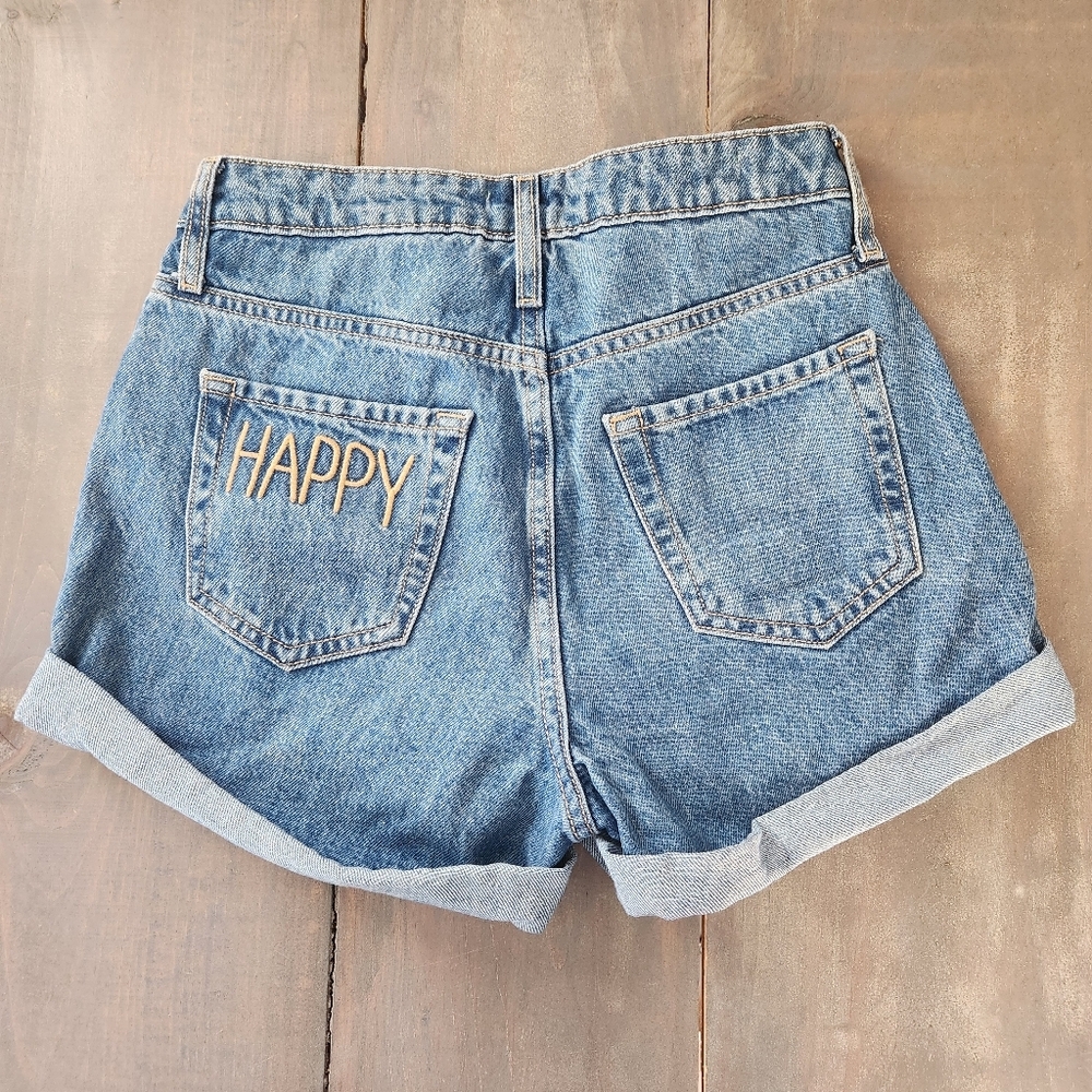 Wild Fable Embroidered High-Rise Mom Shorts – Size 00/24